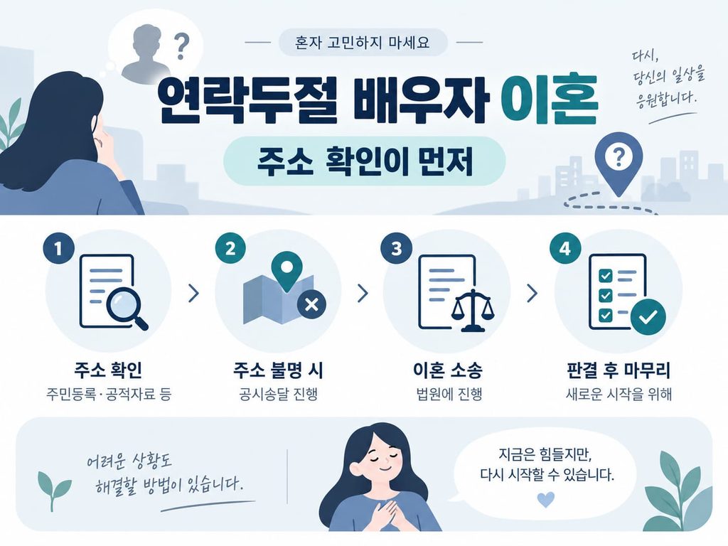 연락두절 배우자 이혼 시 주소 확인이 필요한 이유