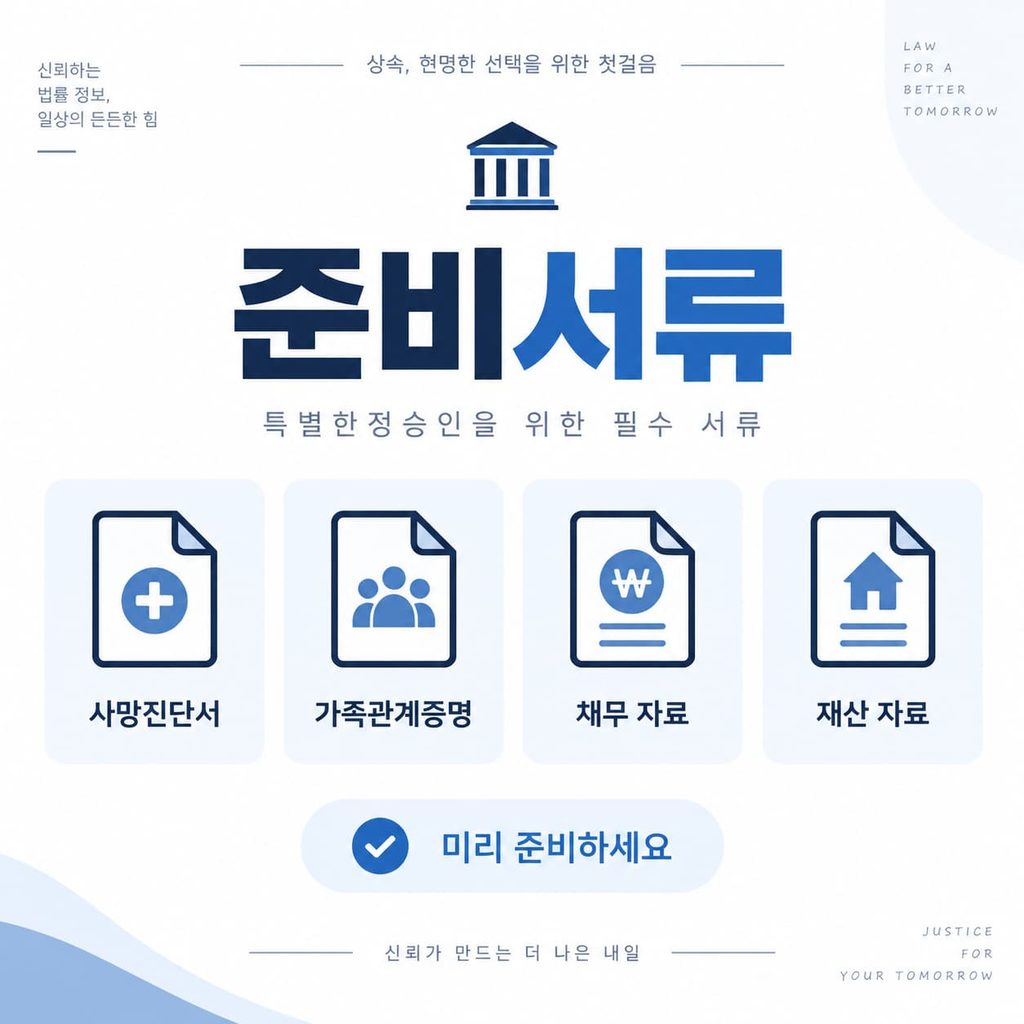 특별한정승인 준비서류 안내 이미지